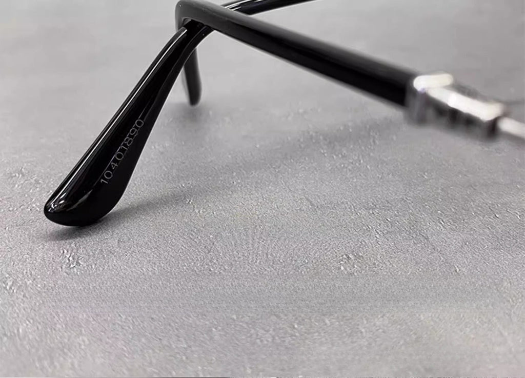Chrome Hearts Large Frame Titanium Frame Semi-Rim Eyeglasses