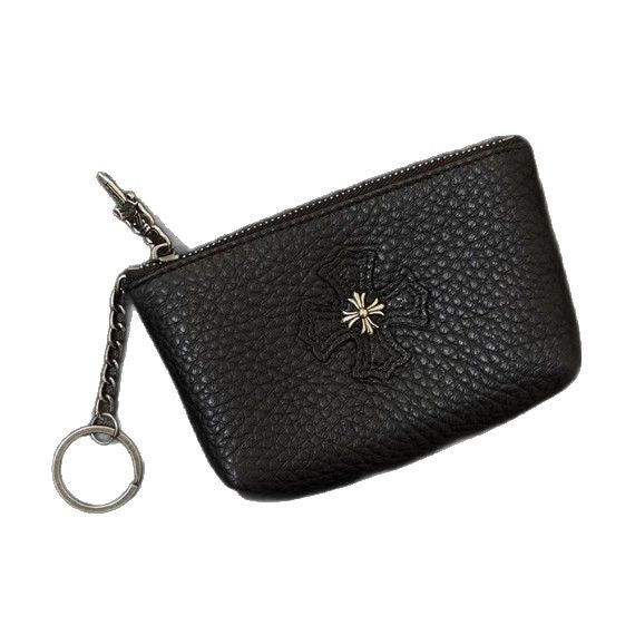 Chrome Hearts top-grain leather cross wallet