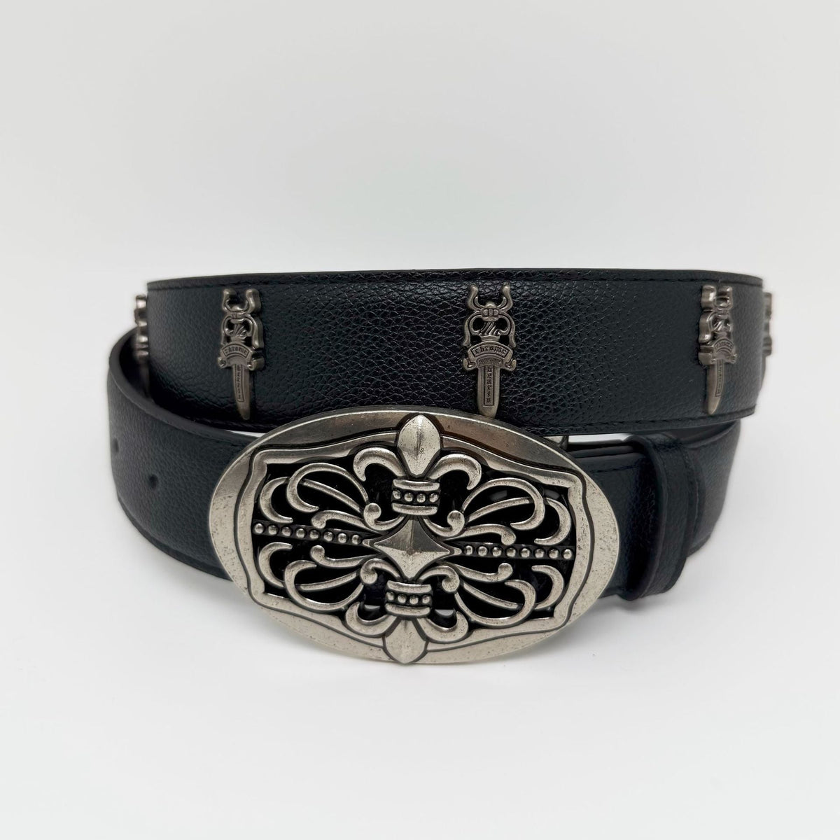 Chrome Hearts Classic Vine Belt with Dagger Stud Accents