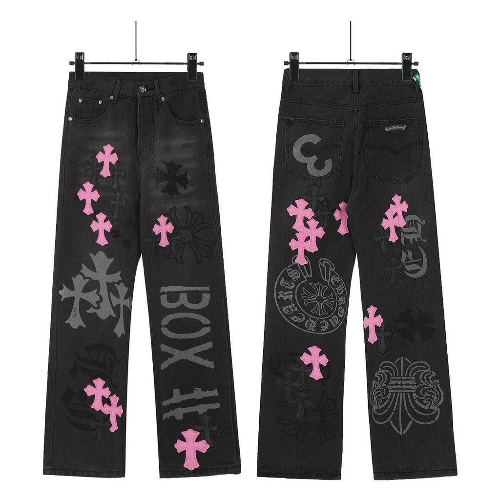 Chrome Hearts Colorful Cross Leather Jacket