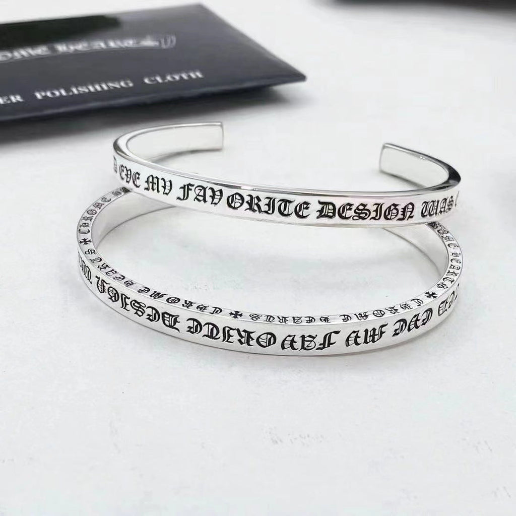 Chrome Hearts retro classic cross flower open bracelet
