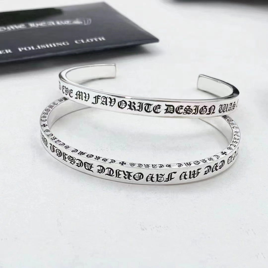 Chrome Hearts retro classic cross flower open bracelet