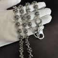 Chrome Hearts cross-stitch chain pants chain bag pendant