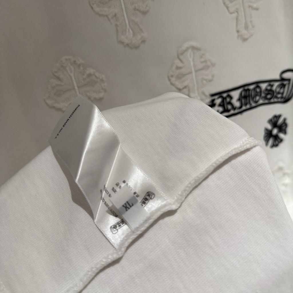 Chrome Hearts Embroidered Distressed Short-Sleeve T-Shirt