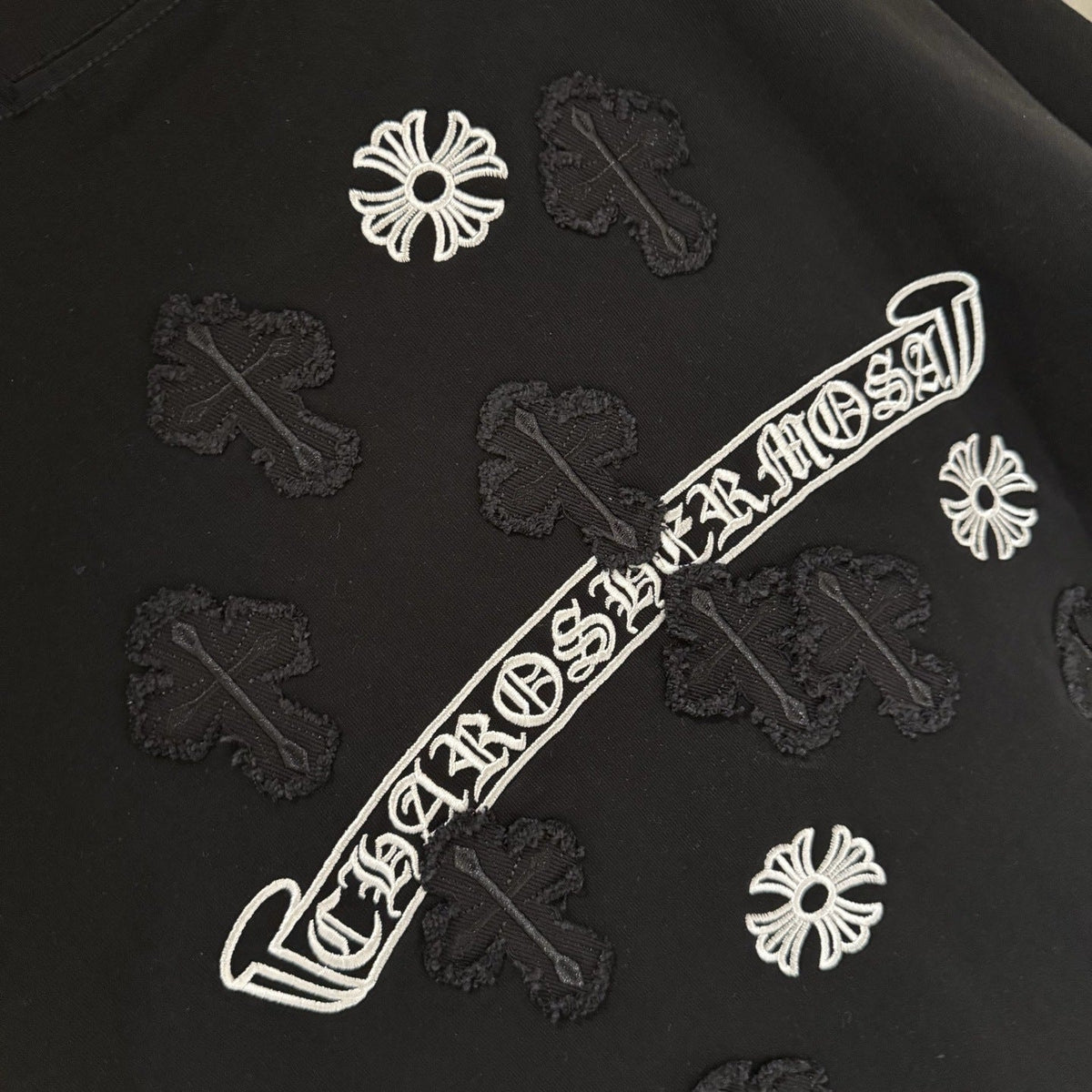 Chrome Hearts Embroidered Distressed Short-Sleeve T-Shirt