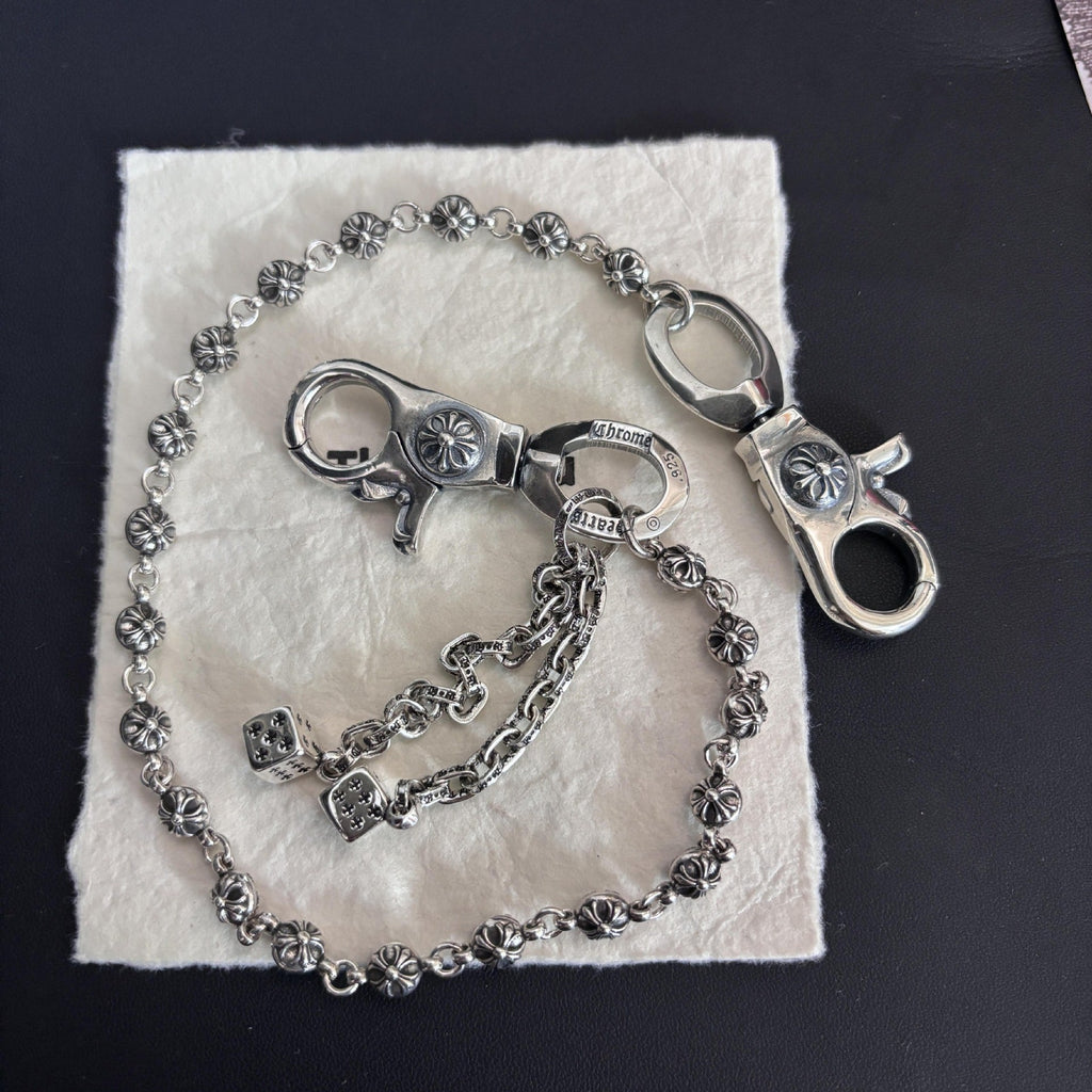 Chrome Hearts Cross-shaped Lobster Clasp Dice Waistband Chain