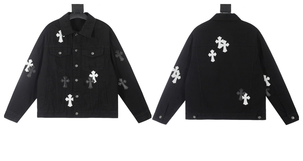 Chrome Hearts Cross Leather Jeans