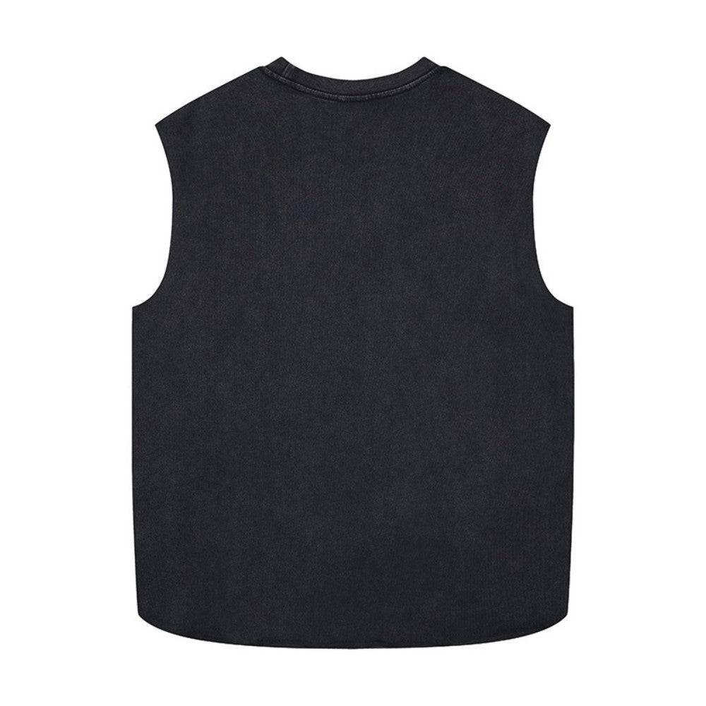 Chrome Hearts gothic letter embroidery and cross vest
