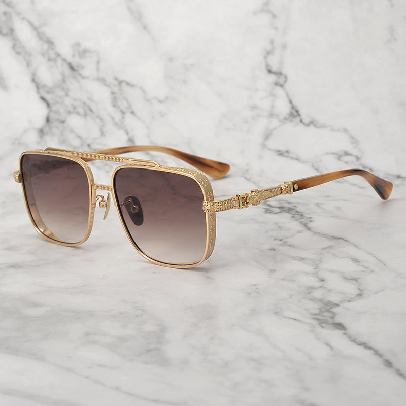 chrome hearts all-match pure titanium square frame sunglasses