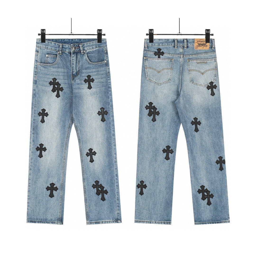 Chrome Hearts Colorful Cross Leather Jacket