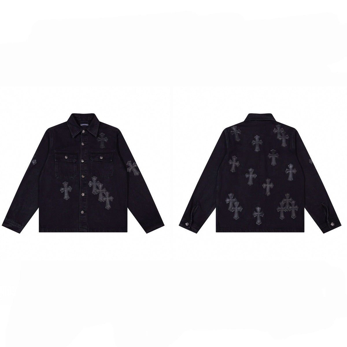 Chrome Hearts Cross Leather coat