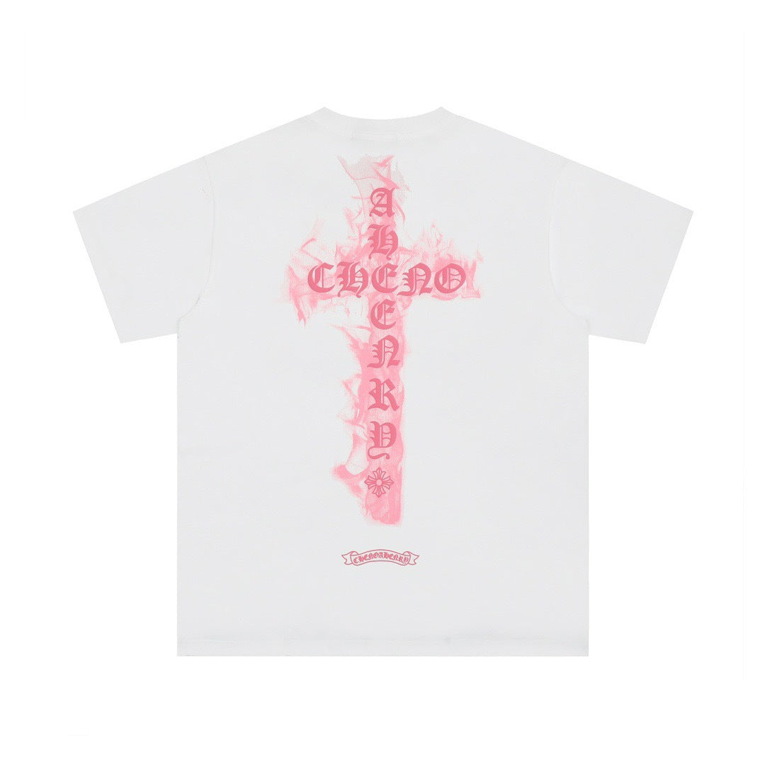 Chrome Hearts letter embroidery short-sleeved shirt