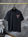 Chrome Hearts Cross & Horseshoe Double-Layer Embroidered T-Shirt