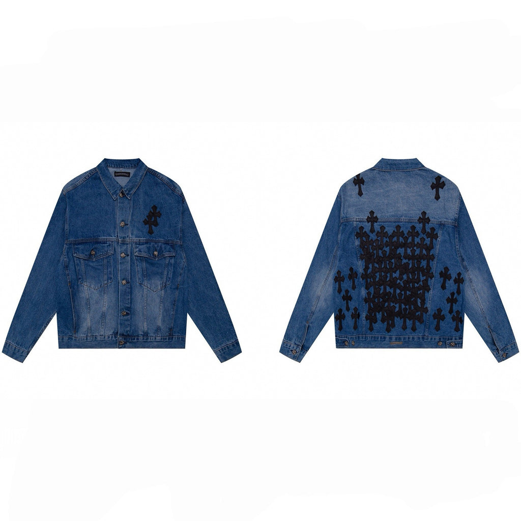 Chrome Hearts Cross Leather Jeans