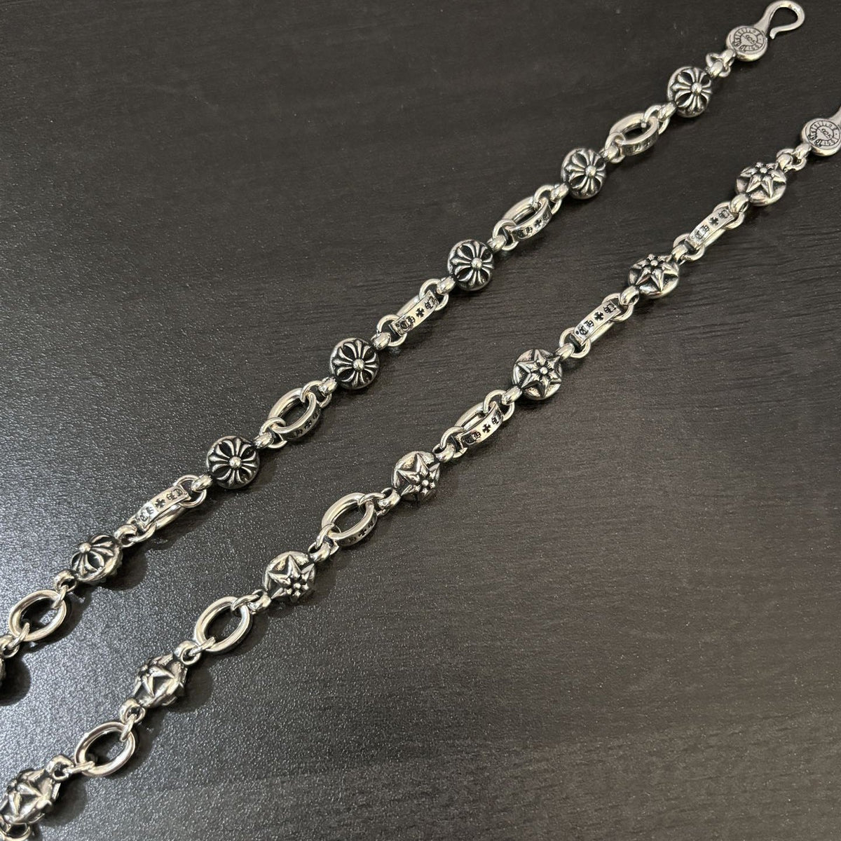 Chrome Hearts Cross Star of David Fishhook Bracelet
