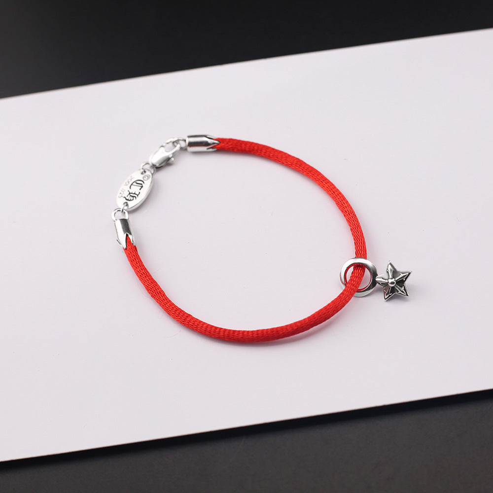 Chrome Hearts hexagonal anchor tongue rope bracelet
