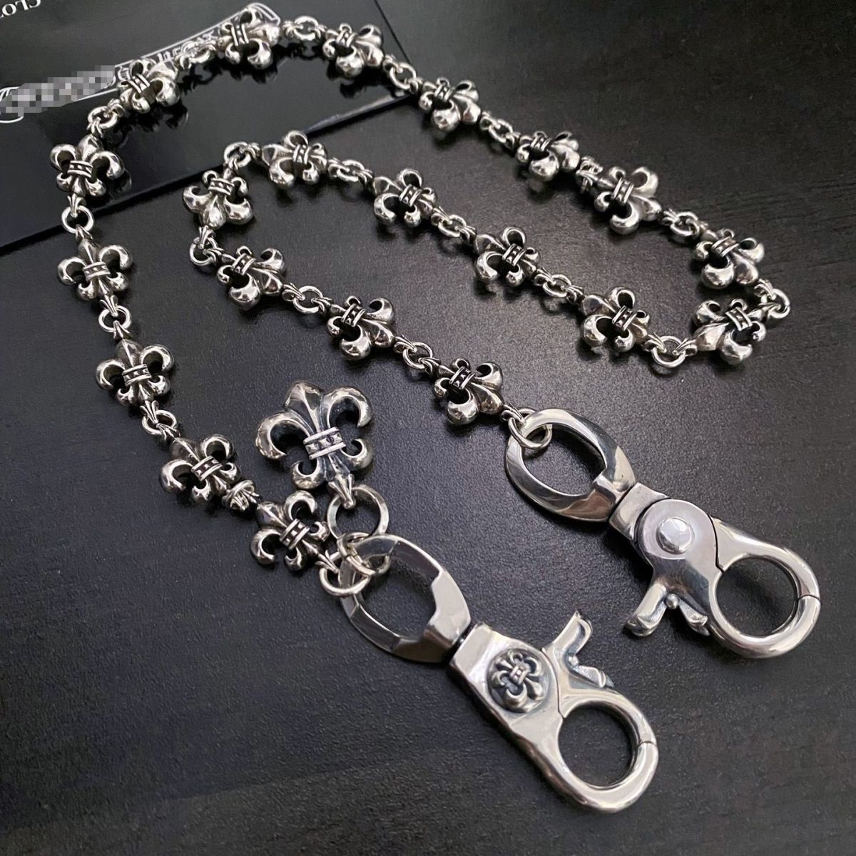 Chrome Hearts double lobster buckle versatile pants chain