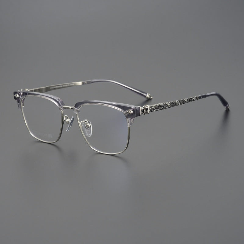 chrome hearts titanium steel ultra-light cloud half-frame glasses