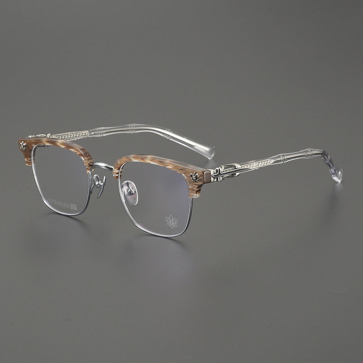 Chrome Hearts Hand-Engraved Vintage Browline Eyeglasses