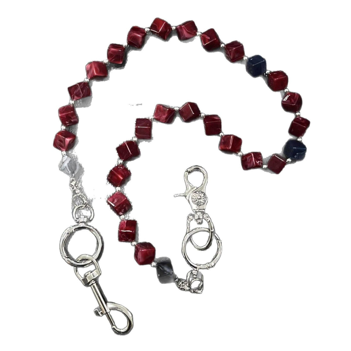 Chrome Hearts acrylic red beads pants chain