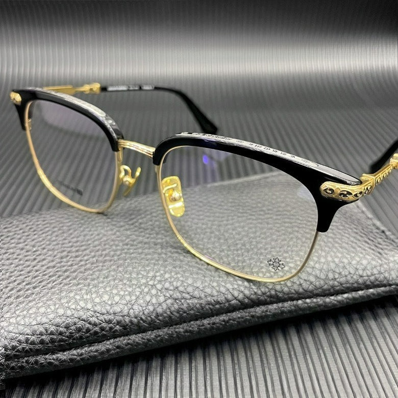Chrome Hearts Large Frame Titanium Frame Semi-Rim Eyeglasses